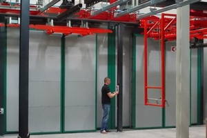 DICTAMAT MultiMove Door Operator on Double-Leaf Sliding Doors of Drying Furnaces